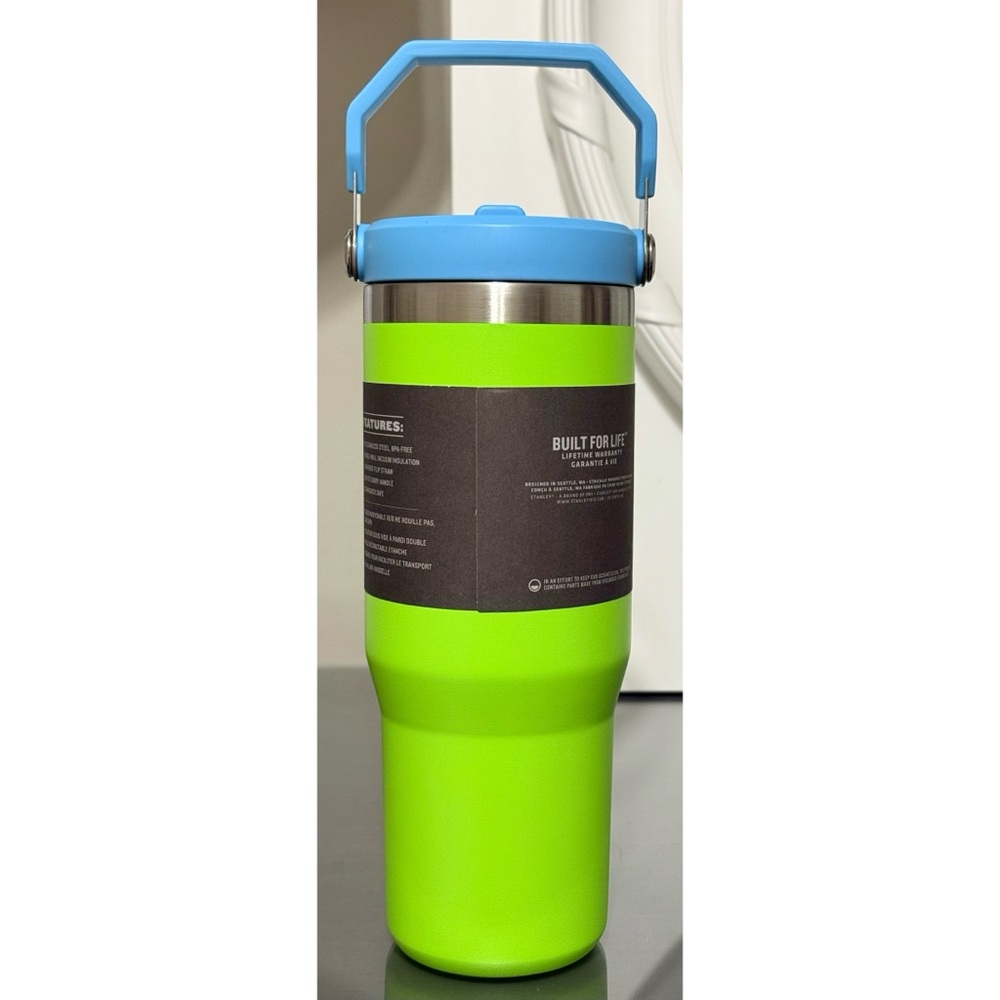 Stanley Ice Flow Flip Straw Tumbler 30oz, BRIGHT LIME - Picture 2 of 4